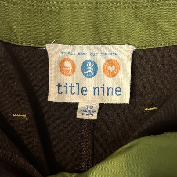 Title Nine Stretch Cargo Utility Brown Performance Cotton Gorpcore Skirt Sz 10 - Picture 4 of 8